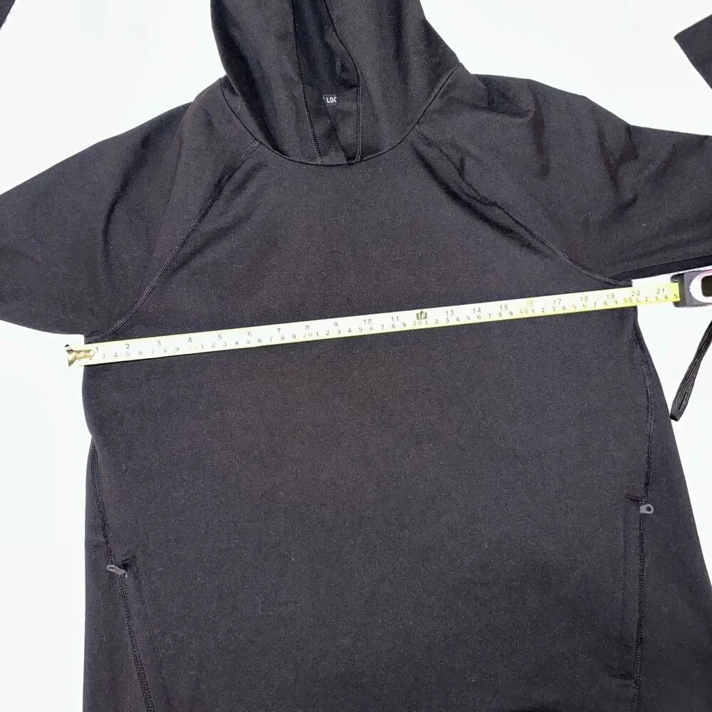 Aerie Offline Womens Black Athletic Hooded Sweatshirt Medium EUC - Picture 7 of 10